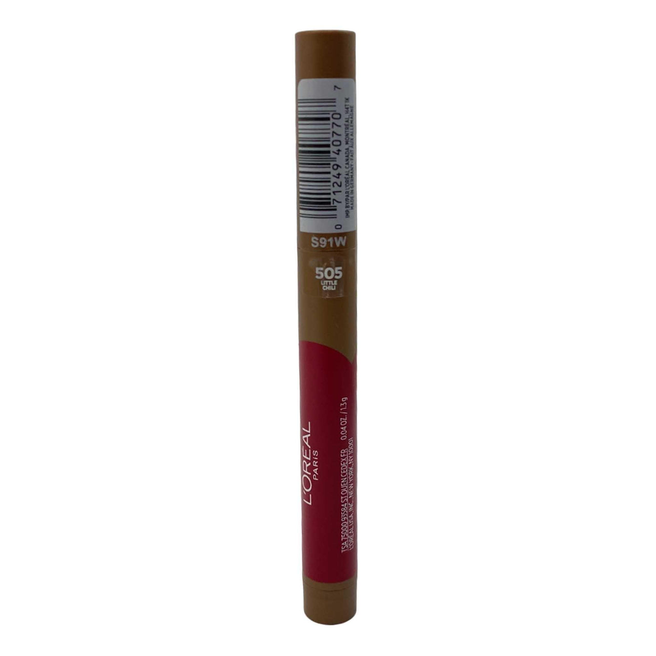 L'Oreal Paris Matte Lip Crayon 505 LITTLE CHILI (72 Pcs Box) - Discount Wholesalers Inc