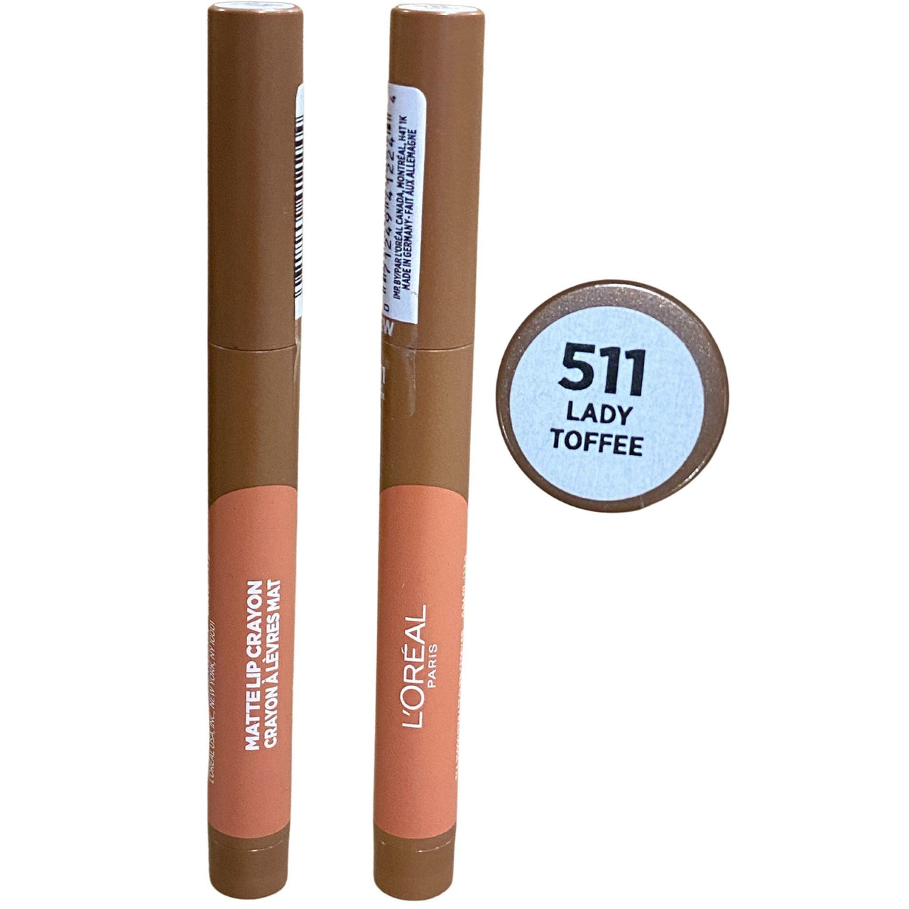 L'oreal Paris Matte Lip Crayon 511 Lady Toffee (72 Pcs Lot) - Discount Wholesalers Inc