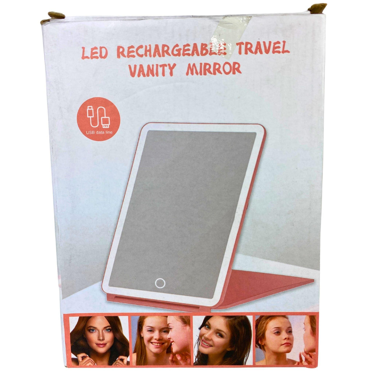 LED Rechargeable Travel Vanity Mirror USB Data Line (40 Pcs Lot) - Discount Wholesalers Inc