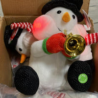 Thumbnail for Make The Season Bright Animated Plush Snowman With Trumpet Ages3+ Plays Music & Lights Up (24 Pcs Lot) - Discount Wholesalers Inc