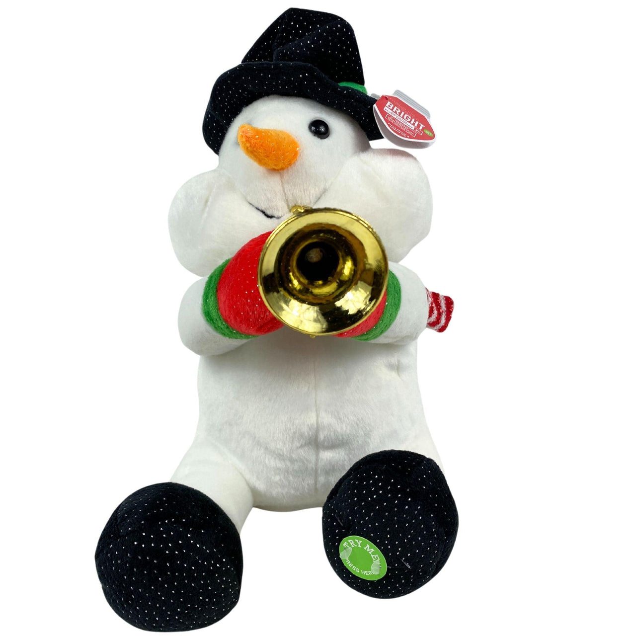 Make The Season Bright Animated Plush Snowman With Trumpet Ages3+ Plays Music & Lights Up (24 Pcs Lot) - Discount Wholesalers Inc