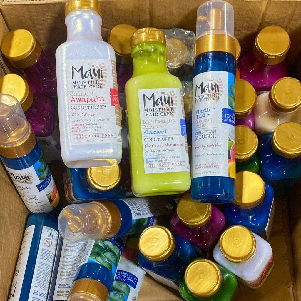 Maui Assorted Hair Care Mix - May Include Shampoo,Conditioner & Mousse (30 Pcs Lot) - Discount Wholesalers Inc
