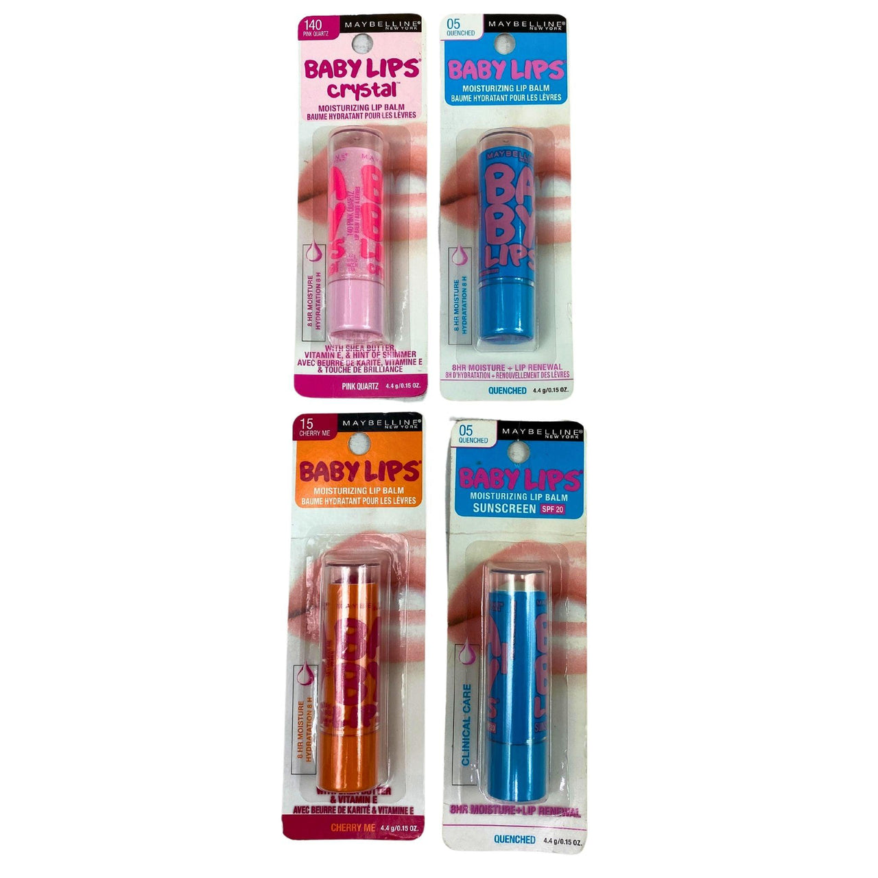 Maybelline Baby Lips Moisturizing Lip Balm with Shea Butter & Vitamin E Assorted Mix (40 Pcs Lot) - Discount Wholesalers Inc