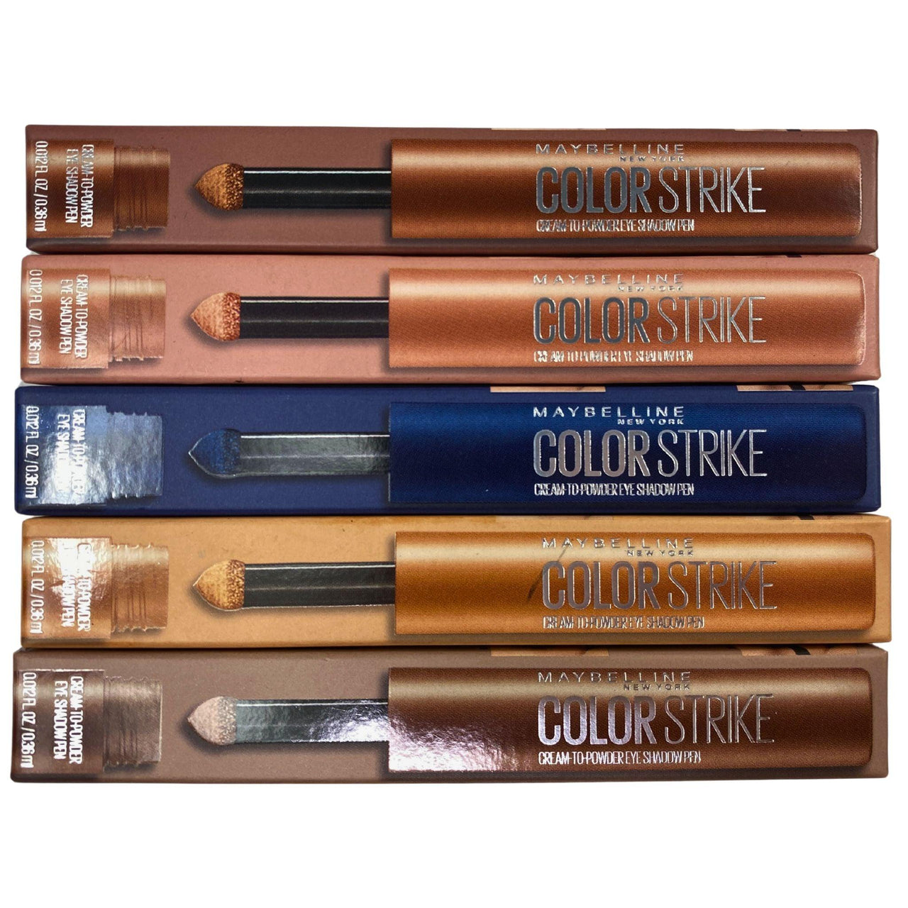 Maybelline Colorstrike Cream to Powder Eye Shadow Pen Assorted Mix 0.012OZ (50 Pcs Lot) - Discount Wholesalers Inc