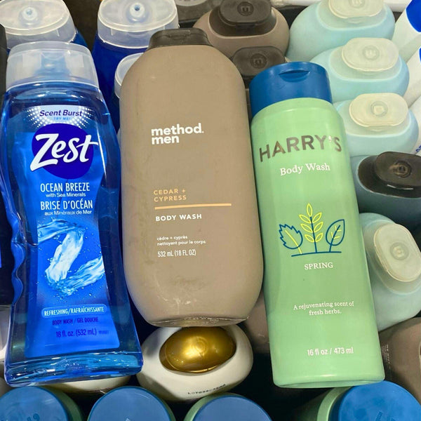 Men Body Wash Mix Includes Brands like Cremo,Dove,Native (50 Pcs Lot) - Discount Wholesalers Inc