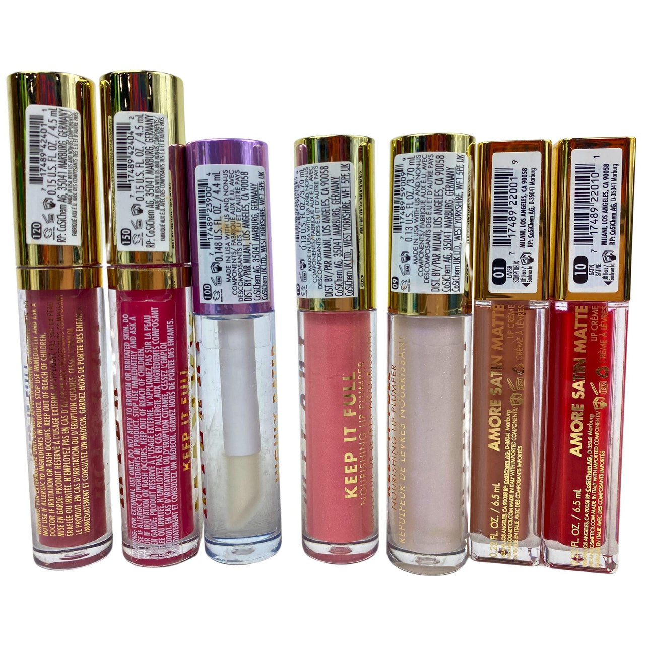 Milani Assorted Lipgloss,Lip Plumper/Lipstick Mix (50 Pcs Lot) - Discount Wholesalers Inc