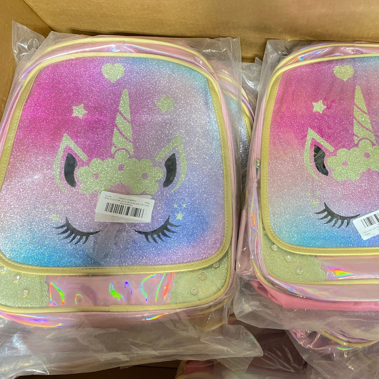 Mloovnemo Girls Elementar..rn with Sequins Lunch Bag (24 Pcs Lot) - Discount Wholesalers Inc