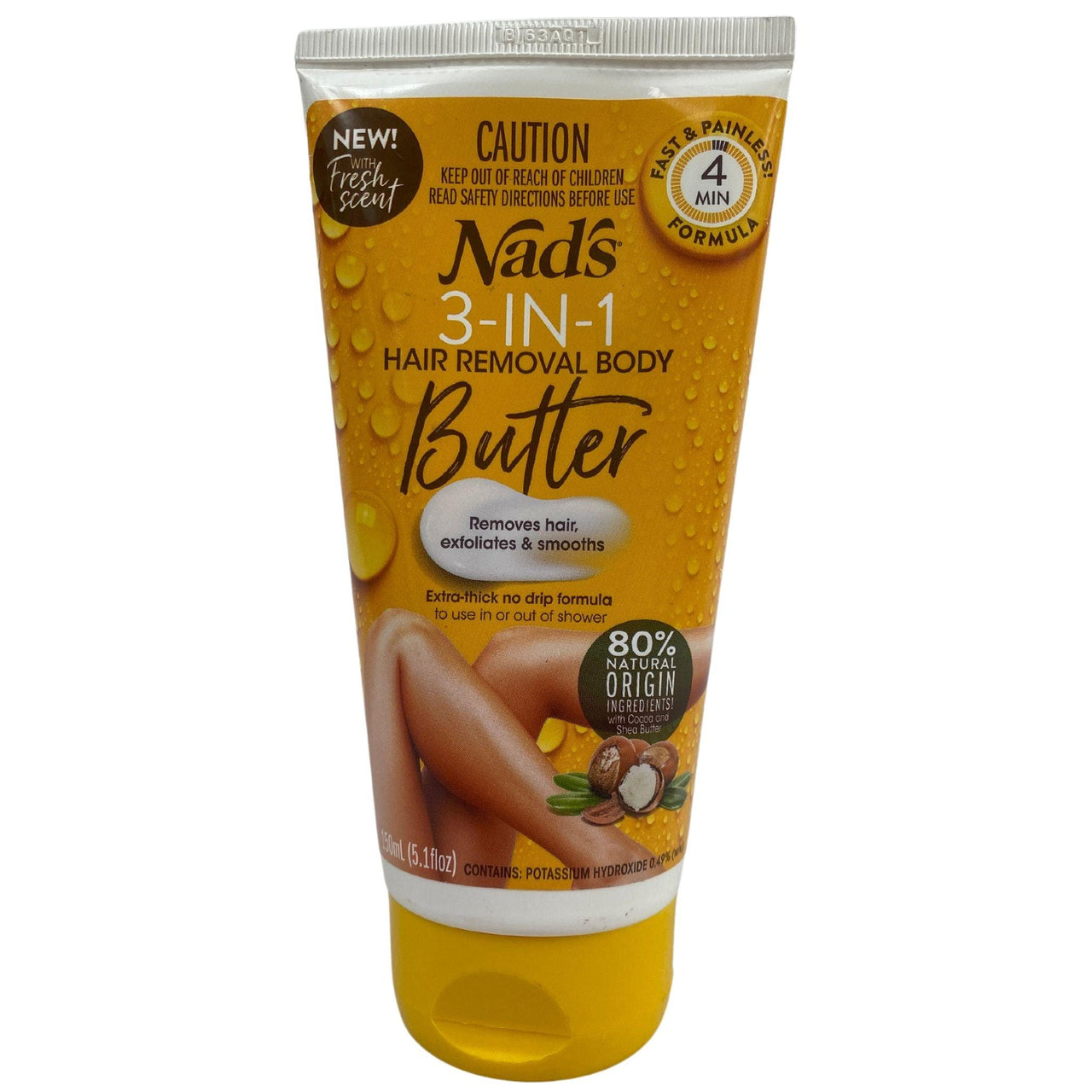 Nads 3-in-1 Hair Removal Body Butter Removes Hair Exfoliates & Smooths 5.1OZ (45 Pcs Lot) - Discount Wholesalers Inc
