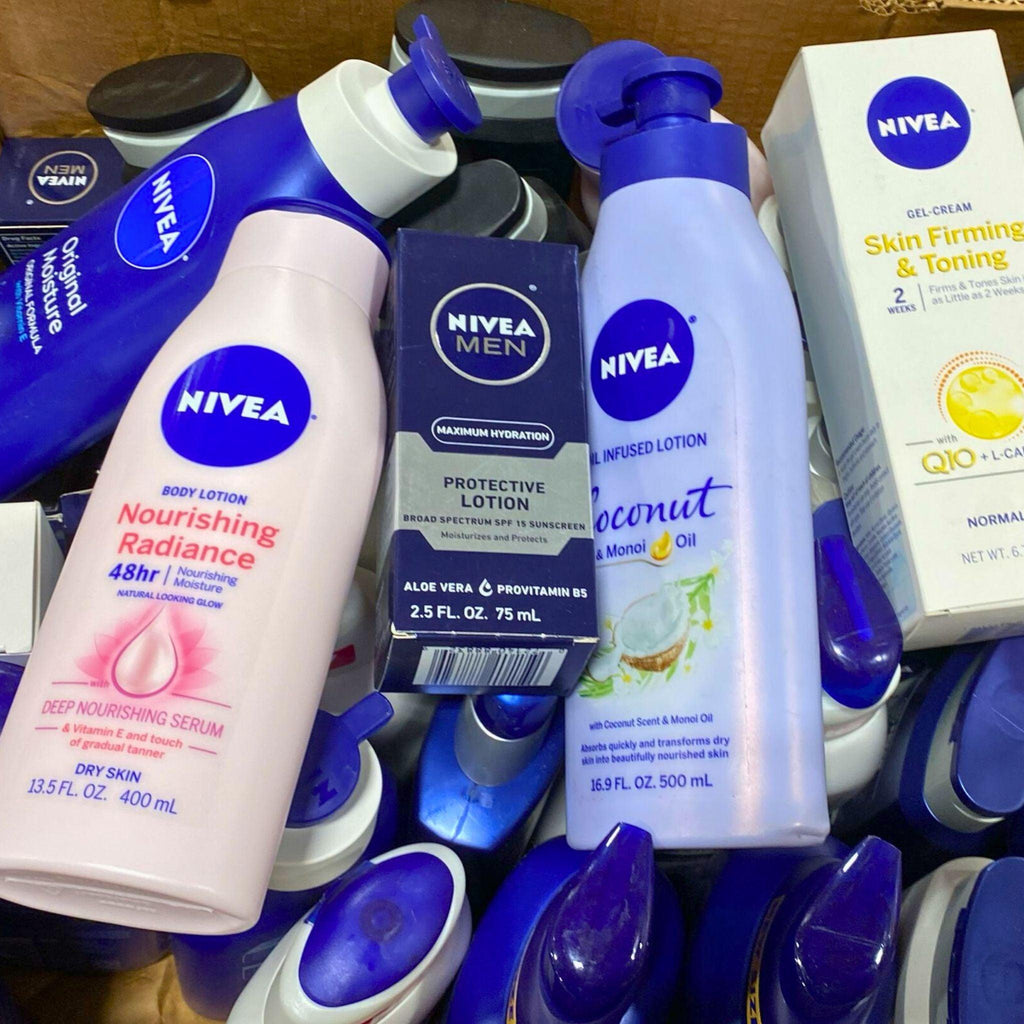 Nivea Assorted Mix - May Include Body Wash,Lotion & Cream (50 Pcs Lot) - Discount Wholesalers Inc