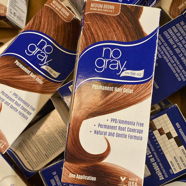 No Gray On The Go Permanent Hair Color Medium Brown (50 Pcs Lot) - Discount Wholesalers Inc