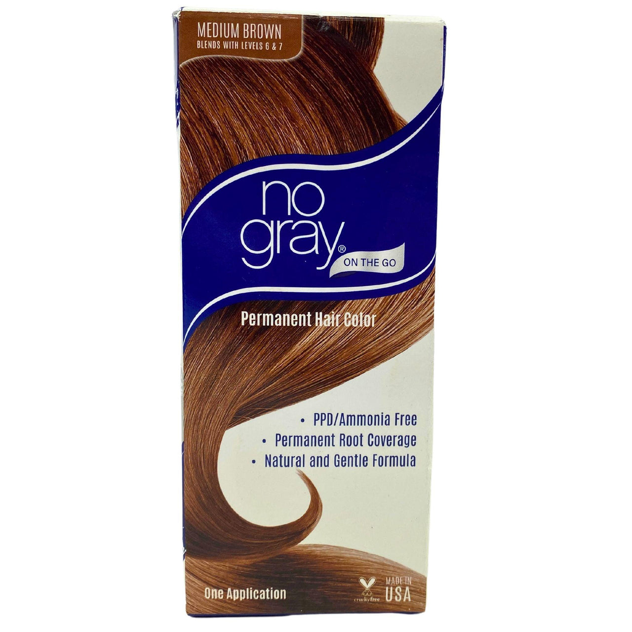 No Gray On The Go Permanent Hair Color Medium Brown (50 Pcs Lot) - Discount Wholesalers Inc