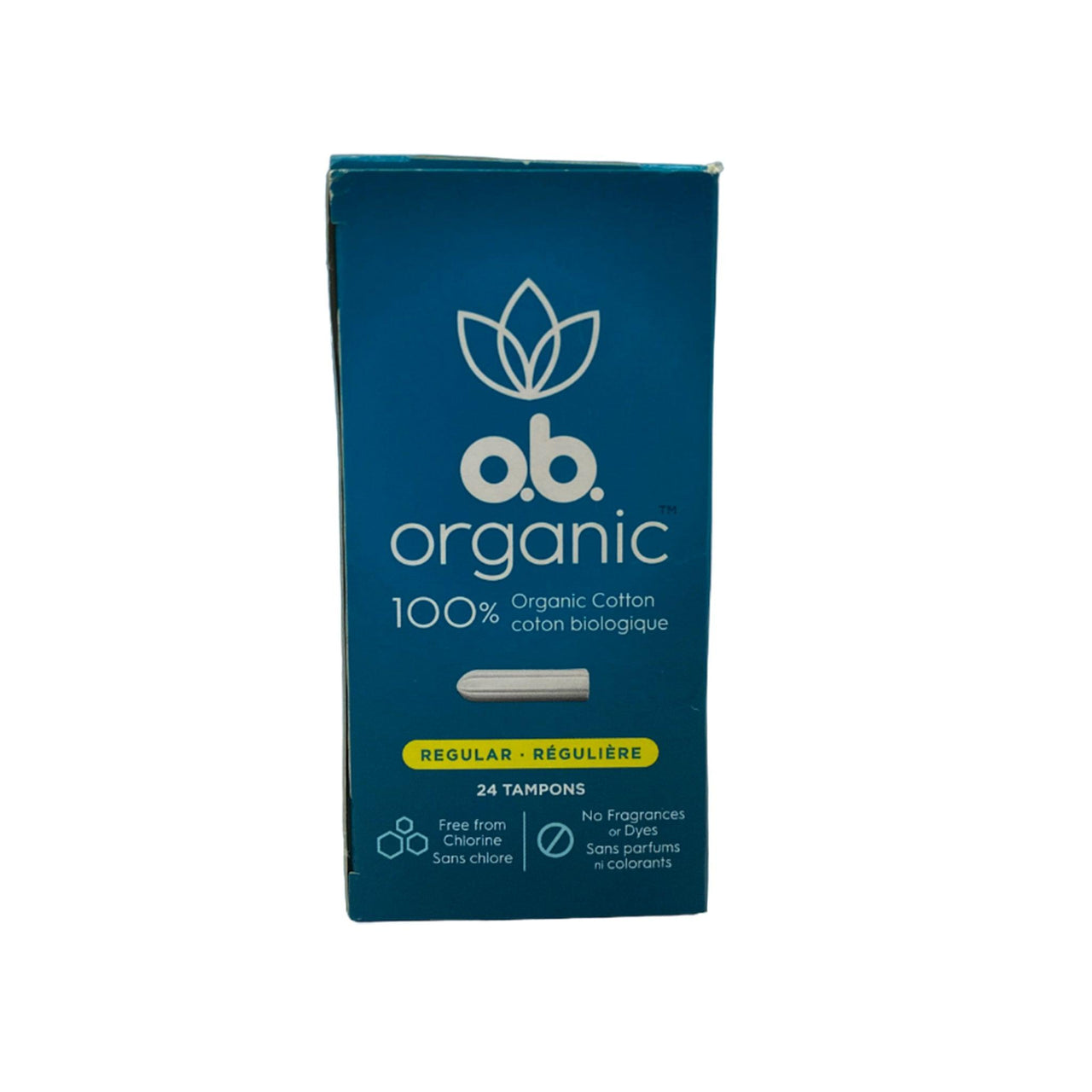 O.B. Organic 100% Organic Cotton Tampons (50 Pcs Box) - Discount Wholesalers Inc