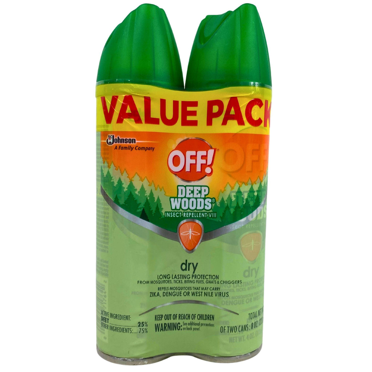 OFF! Deep Woods Value Pack Insect Repellent VIII Dry Long Lasting Protection (2 cans = 8oz ) (50 Pcs Lot) - Discount Wholesalers Inc