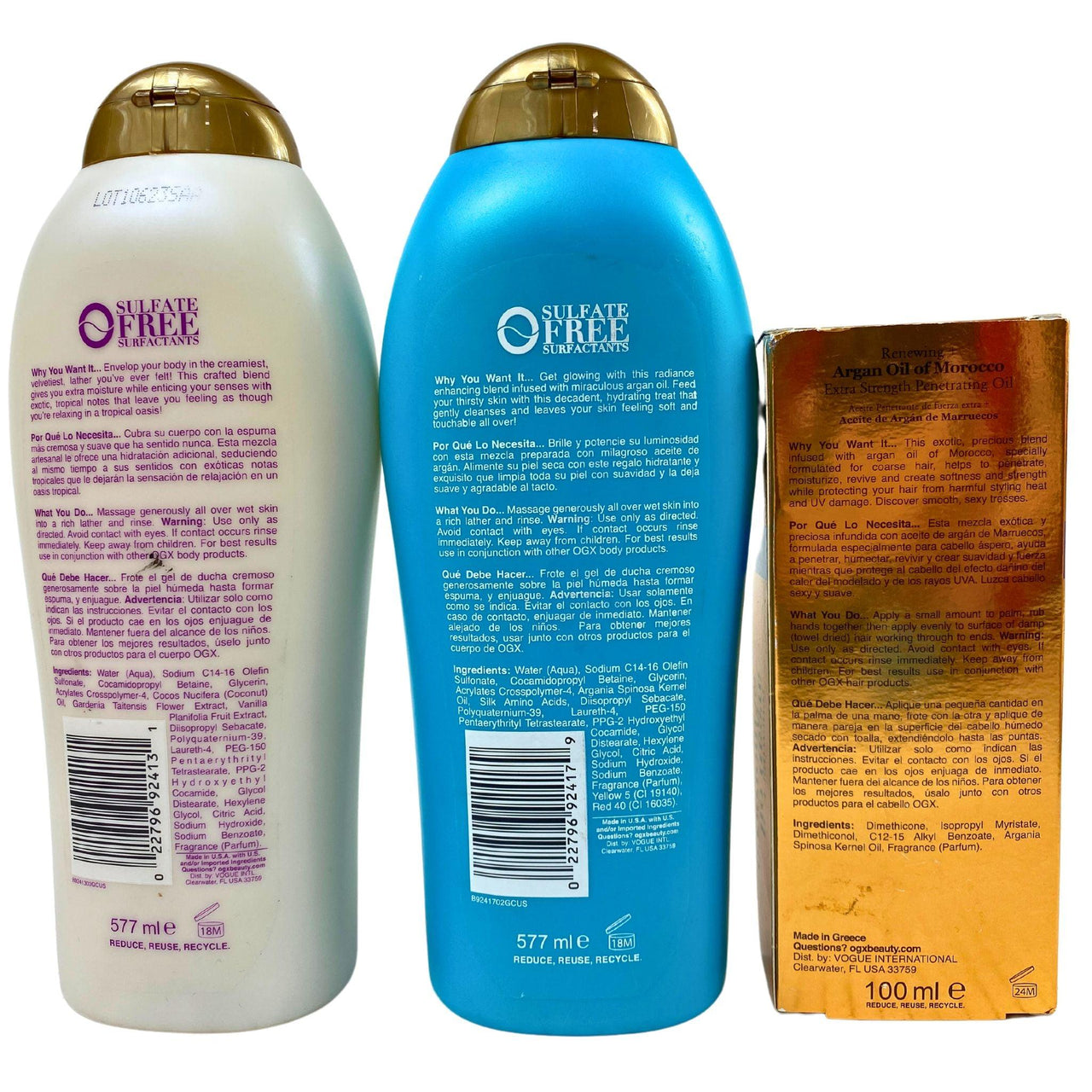 Ogx Mix Includes Assorted Body Wash & Hair Oil (40 Pcs Lot) - Discount Wholesalers Inc