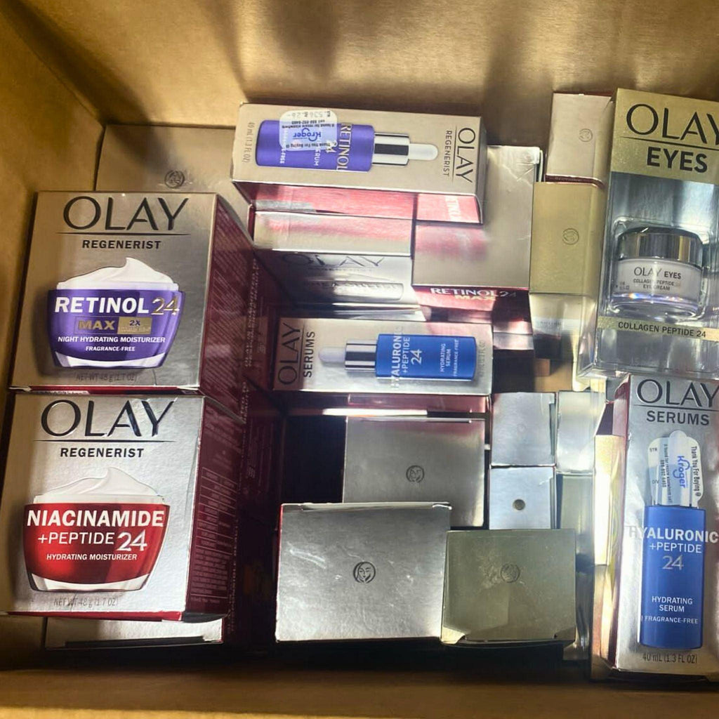 Olay Assorted Skincare Mix - May Include Serums & Creme's (50 Pcs Lot) - Discount Wholesalers Inc