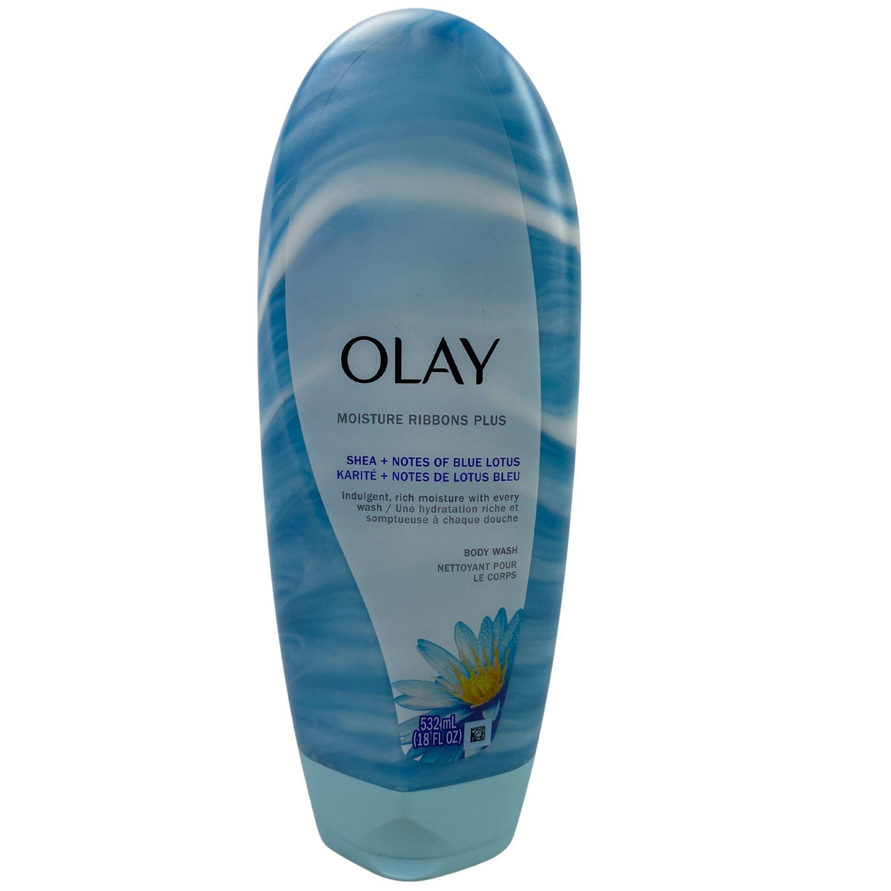 Olay Moisture Ribbons Plus Shea + Notes of Blue Lotus Indulgent Body Wash 18OZ (40 Pcs Lot) - Discount Wholesalers Inc