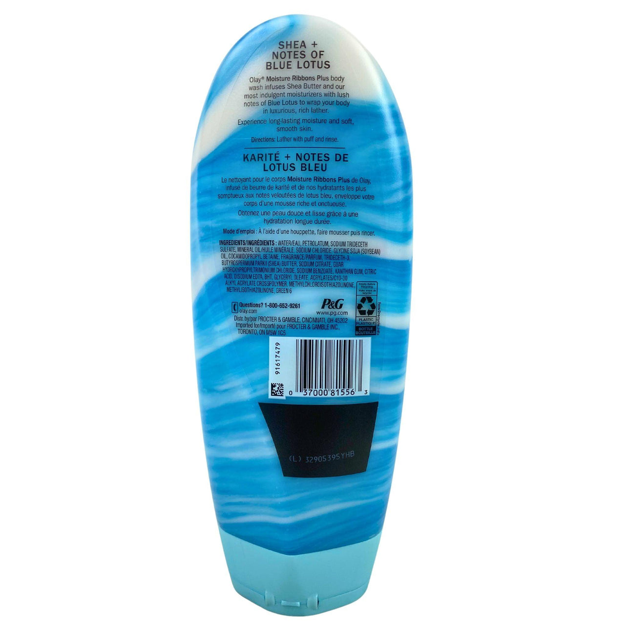 Olay Moisture Ribbons Plus Shea + Notes of Blue Lotus Indulgent Body Wash 18OZ (40 Pcs Lot) - Discount Wholesalers Inc