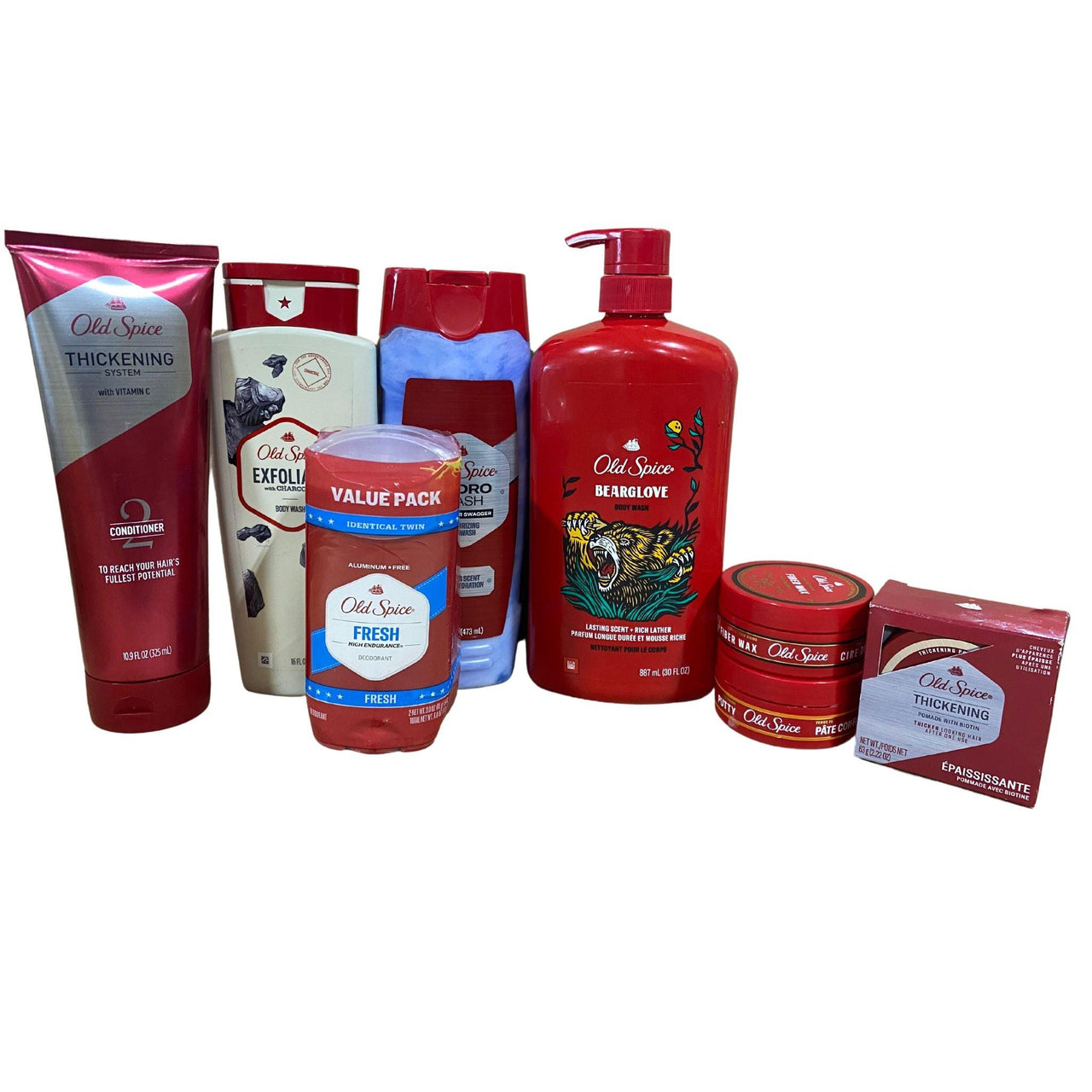 Old Spice Assorted Body Wash, Pomades, Deodorant (50 Pcs Box) - Discount Wholesalers Inc
