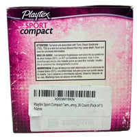 Thumbnail for Playtex Sport Compact 36 Compact Tampons Unscented 18 Regular & 18 Super (50 Pcs Lot) - Discount Wholesalers Inc