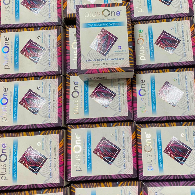 Plus One Toy Cleaning Wipes Paraben Free Safe For Body & Intimate Toys (55 Pcs Lot) - Discount Wholesalers Inc