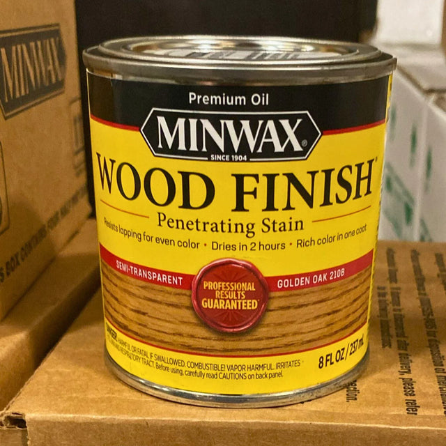 Premium Oil Minwax Wood Finish Penetrating Stain Golden Oak 210B 8OZ (60 pcs Lot) - Discount Wholesalers Inc