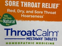 Natural Way Sore Throat Relief, 60 Meltaway Tablets 