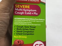 Robitussin Adult Maximum Strength Serve Multui-Symptom Cough Cold + Flu CF Max for Ages 12 & Over 4 FL OZ