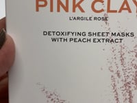 Revolution London Pink Clay x5 Detoxifying Sheet Masks with Peach Extract Vegan /Cruelty Free Biodegradable (36 Pcs Lot)