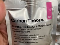 Carbon Theory Charcoal, Tea Tree Oil & Mineral Mud Breakout Control Facial Wet Mask 10 Masks 1.69 Fl Oz