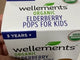 Wellements Organic Elderberry Pops For Kids Immune Support Dietary Supplement 10 Pops