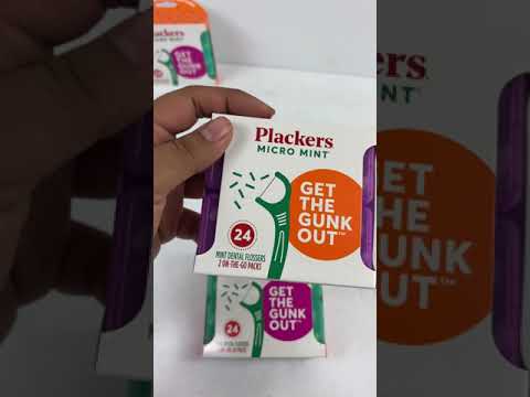 Plackers Micro Mint Get the Gunk Out Mint Dental Flossers On the Go Packs (136 Pcs Lot)