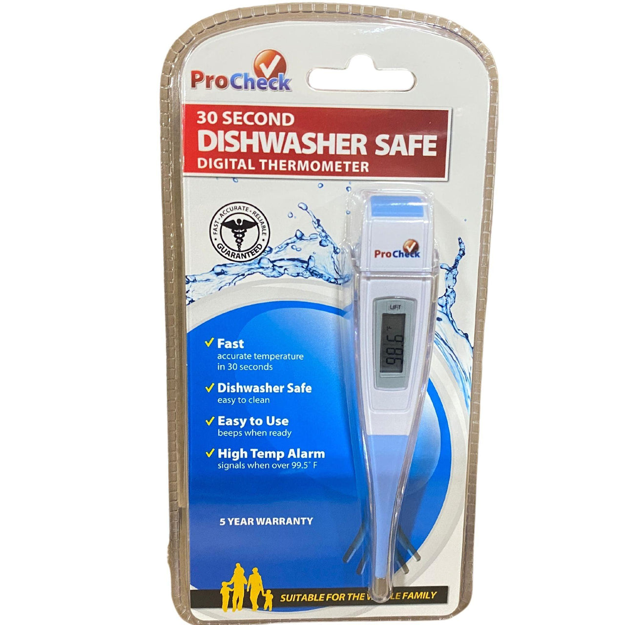 ProCheck 30 Second Flexible Dishwasher Safe Digital Thermometer (48 Pcs lot) - Discount Wholesalers Inc