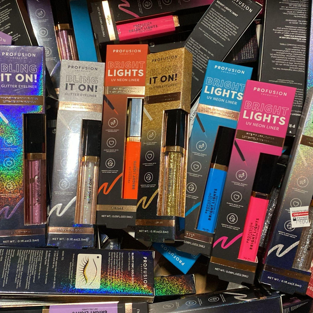Profusion Cosmetics Bling It On & Bright Lights (50 Pcs Lot) - Discount Wholesalers Inc