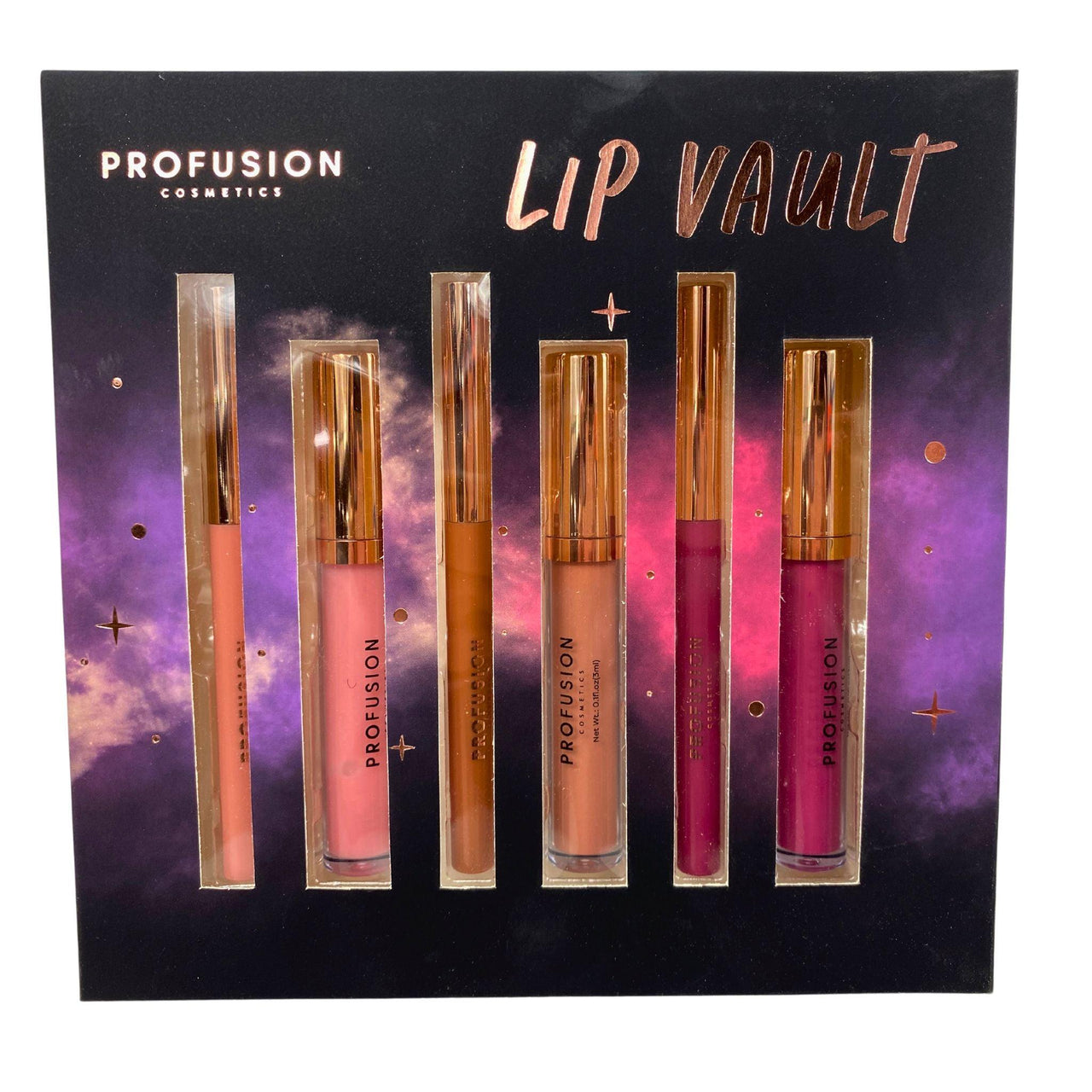 Profusion Cosmetics Lip Vault 6 Piece Lip Gloss & Lip Liner Set (60 Pcs Lot) - Discount Wholesalers Inc