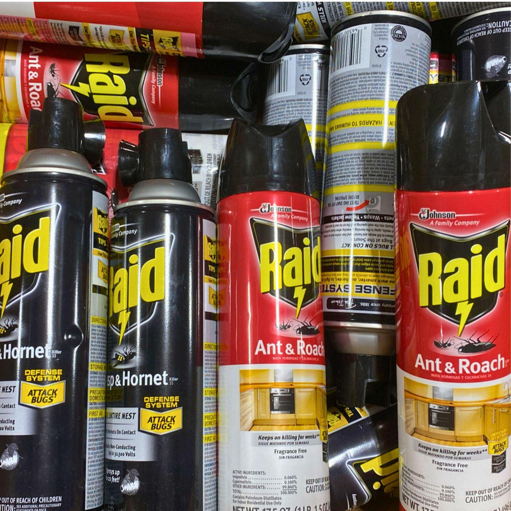 Raid SC Johnson A Family Company Ant & Roach and Wasp & Hornet Spray (50 Pcs Lot) - Discount Wholesalers Inc