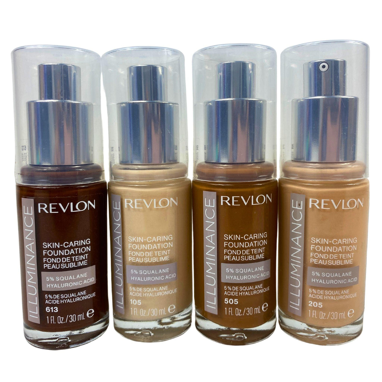 Revlon Illuminance Mix Skin Caring Foundation 5% Squalane Hyaluronic Acid 1oz (50 Pcs Lot) - Discount Wholesalers Inc
