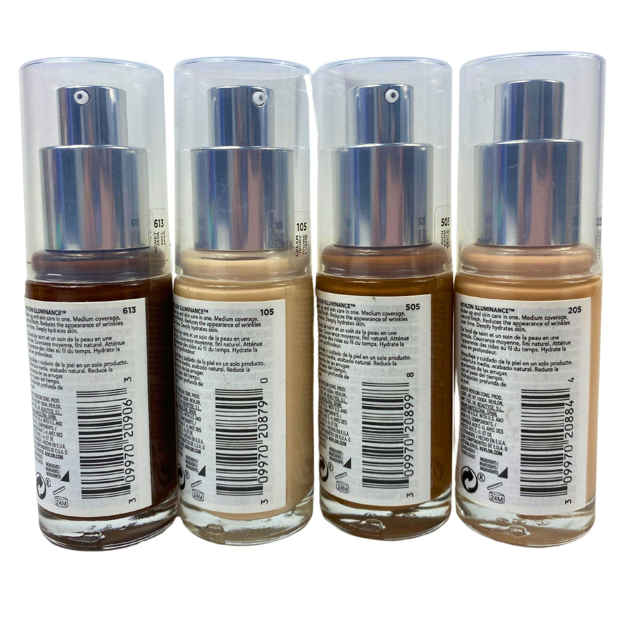 Revlon Illuminance Mix Skin Caring Foundation 5% Squalane Hyaluronic Acid 1oz (50 Pcs Lot) - Discount Wholesalers Inc