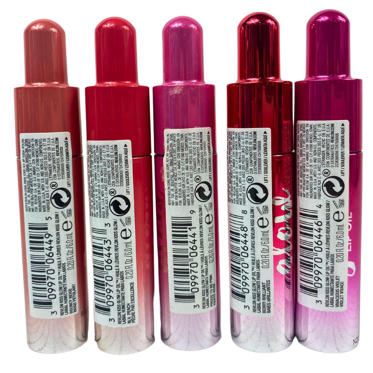Revlon Kiss Glow Lip Oil Assorted Shades 0.20OZ (100 Pcs Lot) - Discount Wholesalers Inc