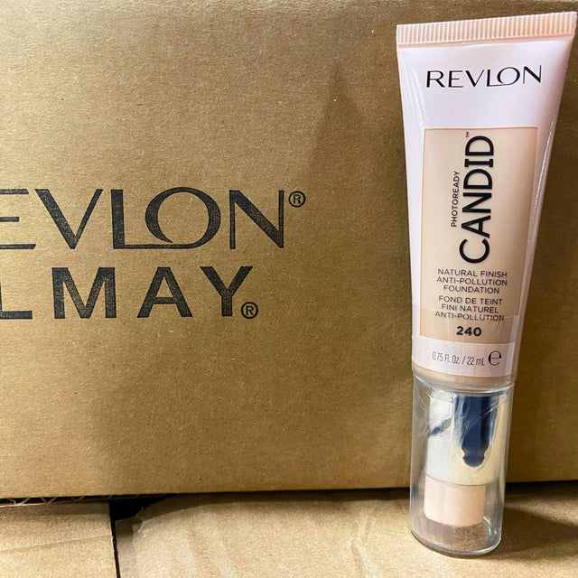 Revlon Photoready Candid Natural Finish Anti-Pollution 240 Natural Beige 0.75OZ (70 Pcs Lot) - Discount Wholesalers Inc