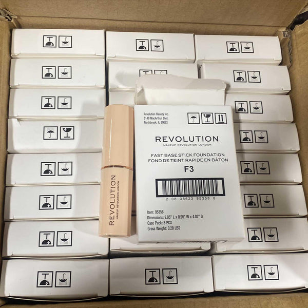 Revolution Fast Base Stick Foundation F3 (72 Pcs Box) - Discount Wholesalers Inc