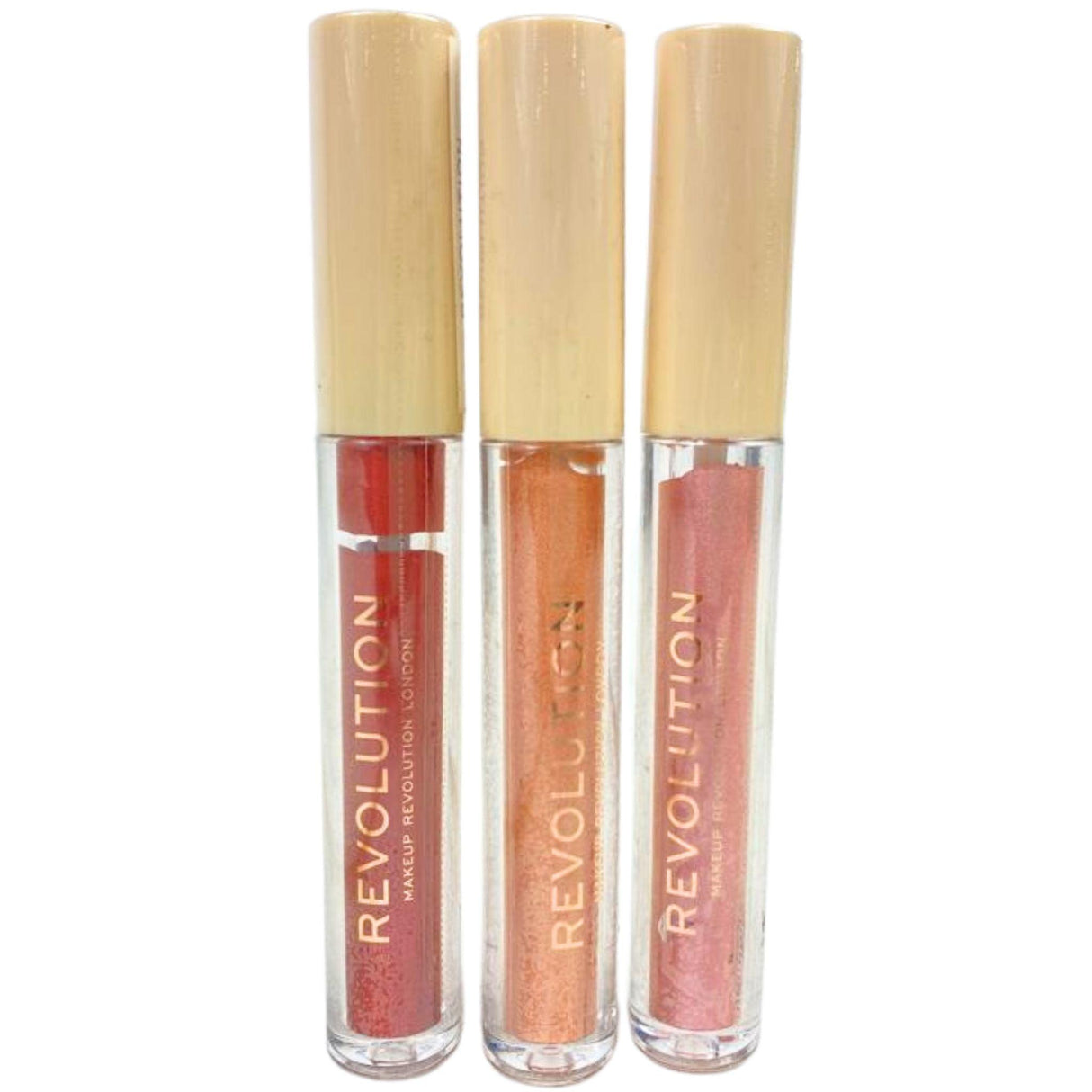 Revolution Makeup London Metallic Lip Gloss Nudes Collection 0.07oz (50 Pcs Lot) - Discount Wholesalers Inc