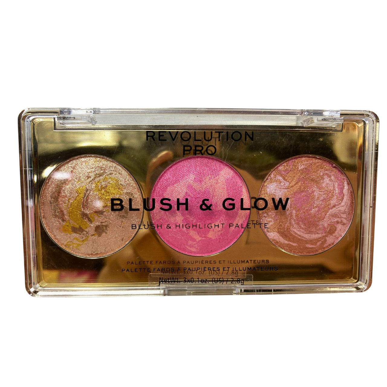 Revolution Pro Blush & Glow Blush & Highlight Palette ROSE GLOW 3x0.1OZ (30 Pcs Lot) - Discount Wholesalers Inc