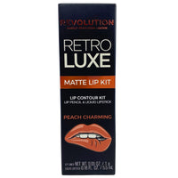 Thumbnail for Revolution Retro Luxe Matte Lip Contour Kit Lip Pencil & Liquid Lipstick Peach Charming (72 Pcs Lot) - Discount Wholesalers Inc
