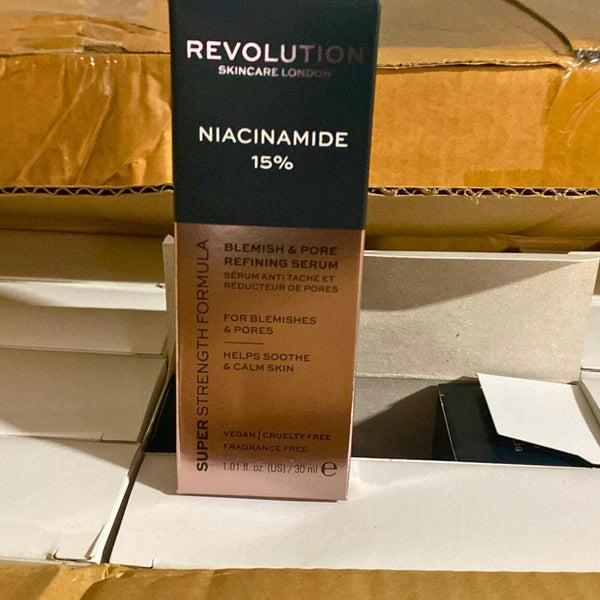 Revolution Skincare London Niacinamide 15% Blemish & Pore Refining Serum 1.01oz (36 Pcs Lot) - Discount Wholesalers Inc