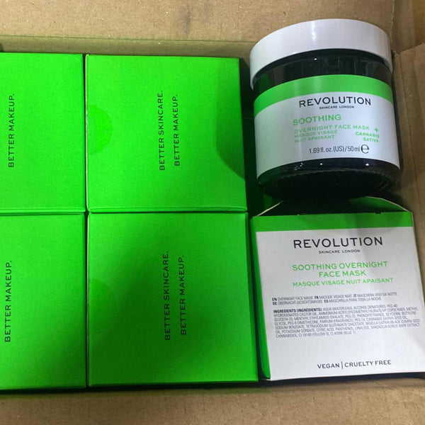 Revolution Soothing Overnight Face Mask + Cannabis Sativa (24 Pcs Box) - Discount Wholesalers Inc