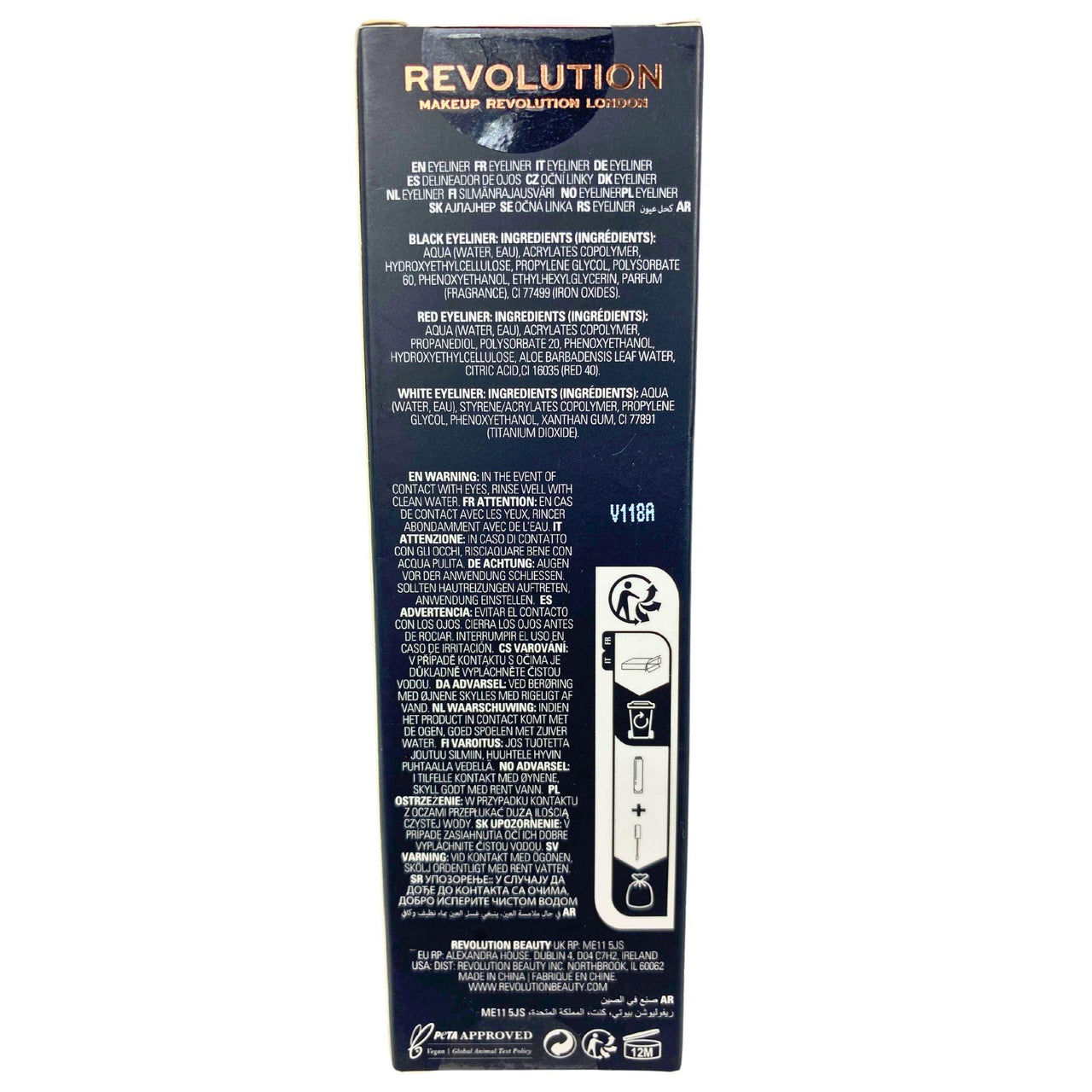 Revolution Terror Transformation Liquid Liner Set (BLACK,RED & WHITE 0.08OZ) (50 Pcs Lot) - Discount Wholesalers Inc