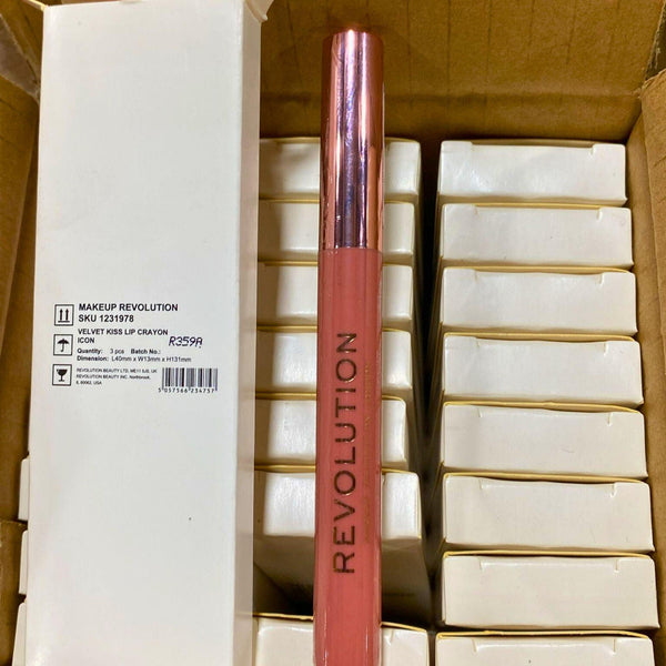 Revolution Velvet Kiss Lip Crayon Icon 0.04OZ (70 Pcs Lot) - Discount Wholesalers Inc