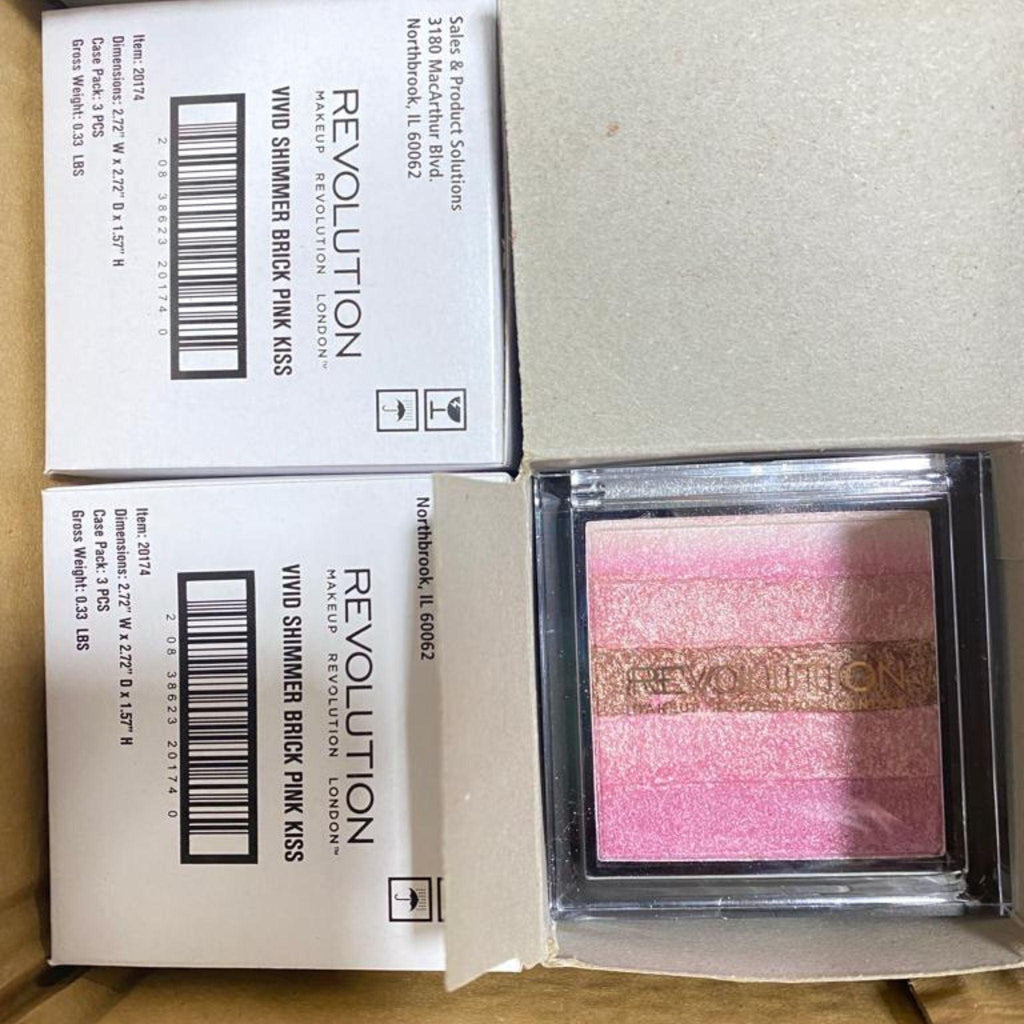 Revolution Vivid Shimmer Brick Pink Kiss 0.24oz (72 Pcs Lot) - Discount Wholesalers Inc