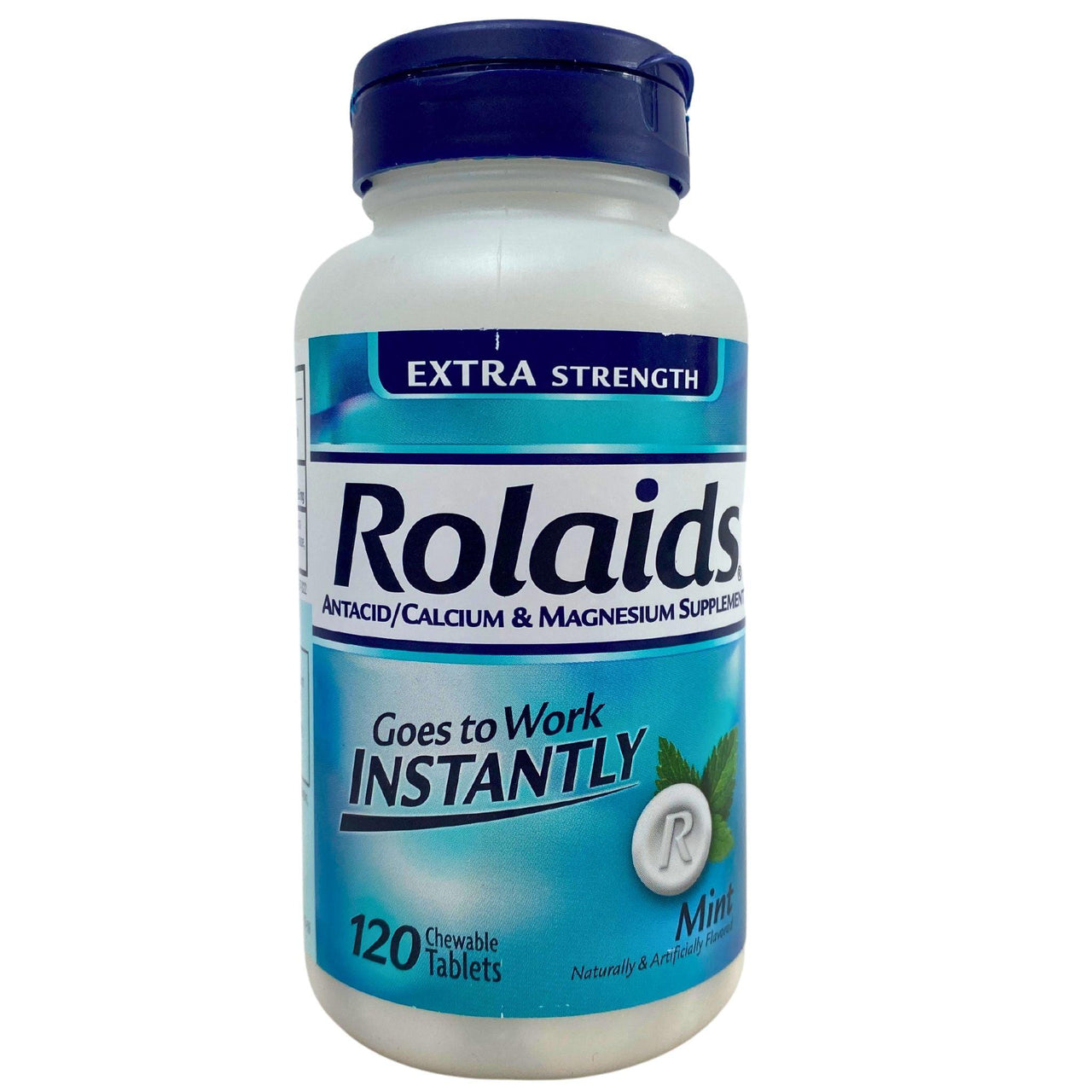 Rolaids Antacid/Calcium & Magnesium Supplement Goes to Work Instantly 120 Chewable Tablets (50 Pcs Lot) - Discount Wholesalers Inc