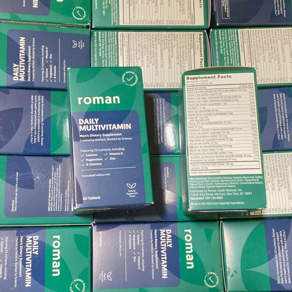 Roman DAILY VITAMIN Men's Dietary Supplement (40 Pcs Lot) - Discount Wholesalers Inc